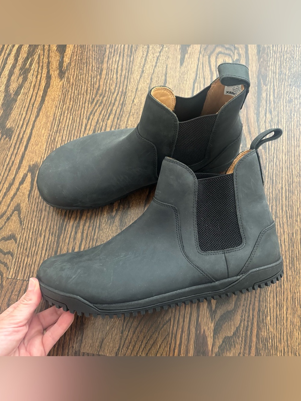 Xero Shoes Men's Ridgeway Chelsea Black Size 11.5 Boots Barefoot Minimalist
